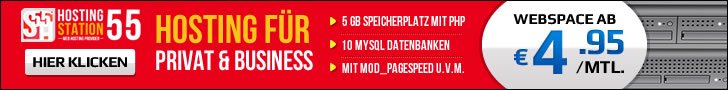 Schneller Webspace bei HOSTING-STATION55